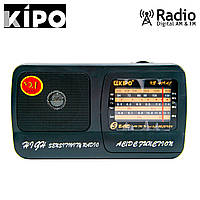Ретро радиоприемник Kipo KB-409AC колонка портативная, фм приемник с хорошим приемом, радио (TI)