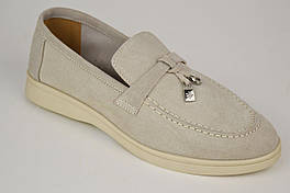 Лоферы женские Lonza 3041 37 Светло-серые замша