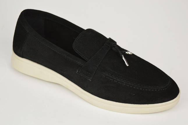 Лофери жіночі Lonza 3041 40 Чорні замша 37, фото 1