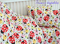 Комплект постільної білизни для новонароджених у дитяче ліжечко 110*140 Туреччина-бавовна Сонечко