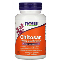 Now Foods, Chitosan plus Chromim (120 капс.), хітозан + хром