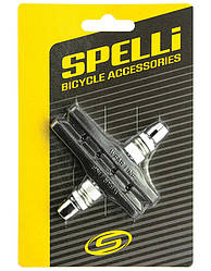 Колодки гальмівні велосипедні Spelli SVP-945 чорні, блістер