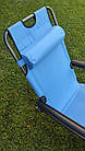Шезлонг тераси та саду 65х90х182 см Блакитний Лучшая цена, фото 5