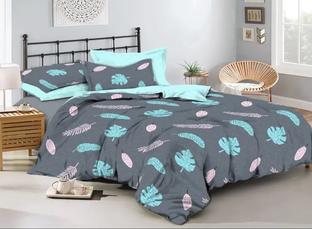 Євро комплект постільної білизни Бязь Голд "Кленовий лист"