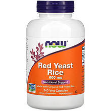 Червоний дріжджовий рис NOW Foods "Red Yeast Rice" 600 мг (240 капсул)