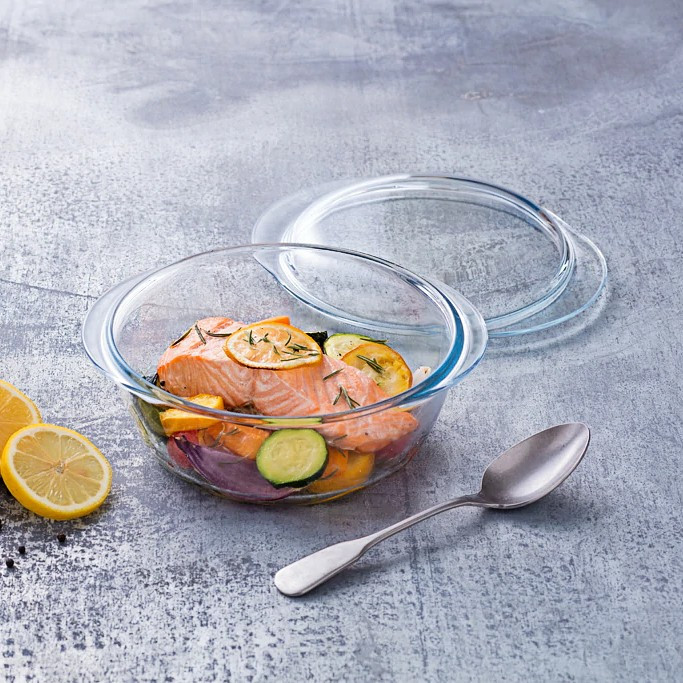 Каструля скляна з кришкою PYREX Пайрекс 3л із жароміцного скла