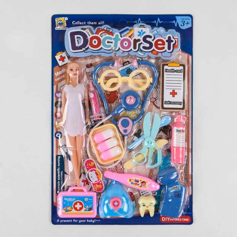 Іграшка Набір лікаря 666-49 (72/2) з лялькою, на аркуші