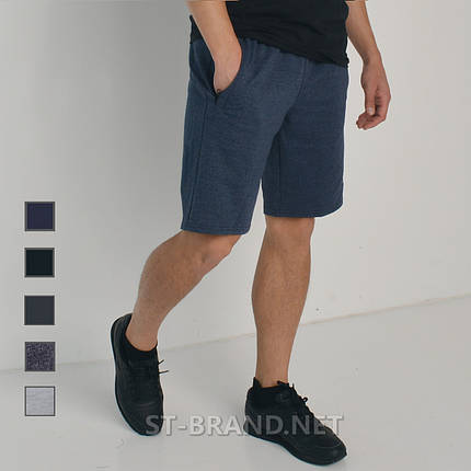 48,50. Чоловічі трикотажні зручні шорти ST-BRAND - сині (джинс), фото 2