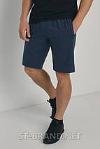 48,50. Чоловічі трикотажні зручні шорти ST-BRAND - сині (джинс), фото 2