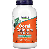 Коралловый кальций NOW Foods "Coral Calcium" 1000 мг, для здоровья костей (250 капсул)