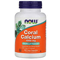 Коралловый кальций NOW Foods "Coral Calcium" 1000 мг, для здоровья костей (100 капсул)