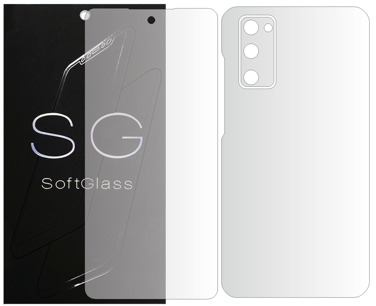 Бронеплівка Samsung Galaxy S20 FE G780F Комплект: для передньої і задньої панелі поліуретанова SoftGlass