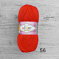 Полухлопковая пряжа Alize Cotton Gold / Алізе Коттон Голд. 56 красный