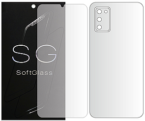Бронеплівка Samsung A02s Комплект: для передньої і задньої панелі поліуретанова SoftGlass