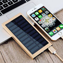 Сонячний зарядний пристрій із ліхтариком power bank 5300 mAh, фото 2