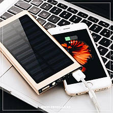 Сонячний зарядний пристрій із ліхтариком power bank 5300 mAh, фото 3