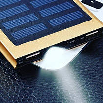 Сонячний зарядний пристрій із ліхтариком power bank 5300 mAh, фото 2