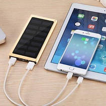 Сонячний зарядний пристрій із ліхтариком power bank 5300 mAh, фото 3