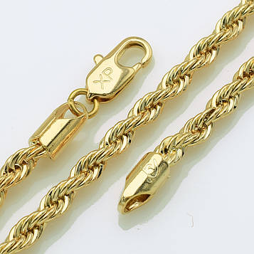 XUPING Ланцюжок Позолота 18к плетіння мотузка, Довжина 45см, Ширина 0.4см