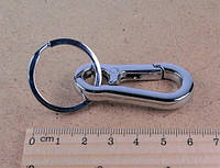 Карабин с кольцом металлический (для брелка/ключей) арт. 02963