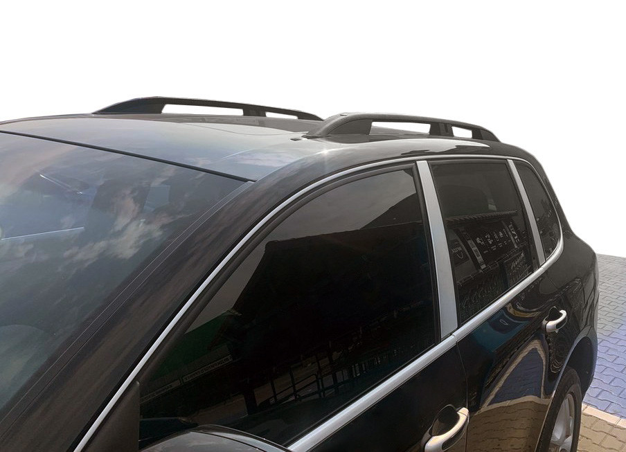 Рейлінги Skyport (чорний мат) для Volkswagen Touareg 2002-2010 рр., фото 1