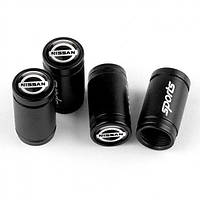 Ковпачки на ніпель для авто Nissan Alitek Sports Black Ніссан (4 шт.)