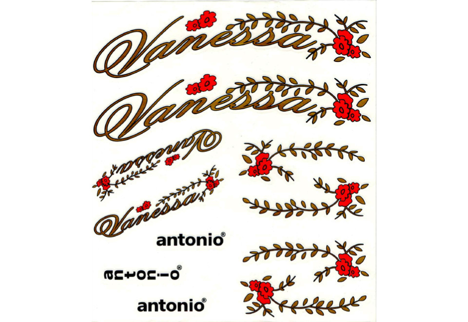 Набір наклейок для велосипеду Vanessa  Antonio