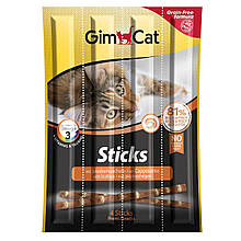 Ласощі для котів GimCat м'ясні палички grain-free 4 шт. (лосось та гребінці)