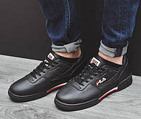 Модные женские кроссовки кеды удобные повседневные легкие брендовые 41 размер аналог Fila F-13 Low черные