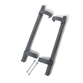 Ручка дверна офісна пряма 500 мм антрацит