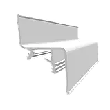 Профіль алюмінієвий для натяжних стель - парящий, зі вставкою №1, довжина профілю 2 м., фото 3