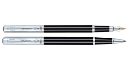 Комплект ручок (П+Р) R131200.L.FR в подарунковому футлярі L, чорний металік