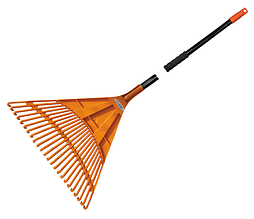 Граблі віялові — 24 зубці, держак металевий,
KT-CX24B-M