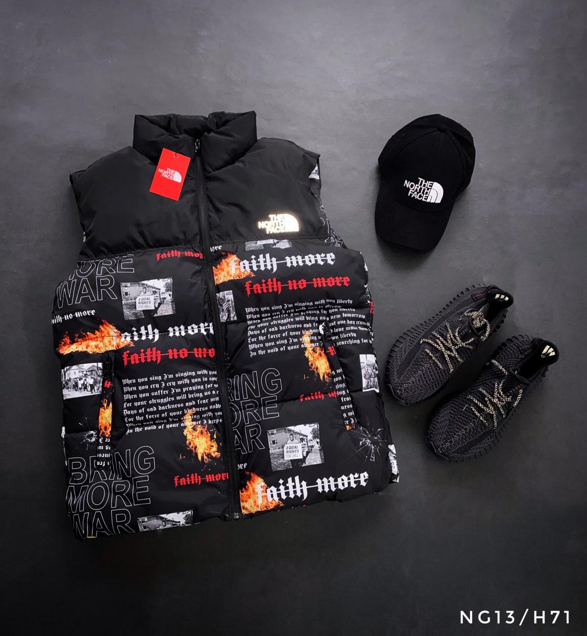 Чоловічий жилет The North Face 700 чорний з написами молодіжний жилет ТНФ безрукавка зе норд фейс