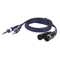 DAP FL443 Кабель инсертный 2 XLR "папа"/2 Jack 6.3мм | 3м