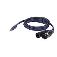 DAP FL46150 Кабель инсертный Jack Stereo 3,5мм/2 XLR "папа" | 1,5м