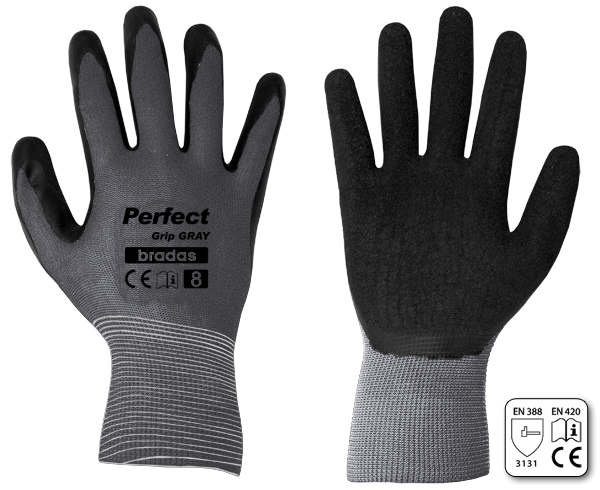 Рукавички захисні PERFECT GRIP GRAY латекс, розмір 10, RWPGGY10