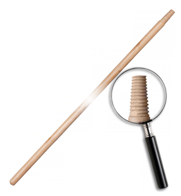 Держак дерев'яний, лакований IT (матричний 
резьба). Довжина: 120 см Діаметр: 25 мм, TVI24120