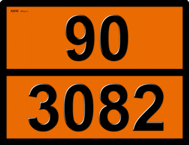 Інформаційна табличка ADR "Рідка речовина відходи 90-3082" Bicma