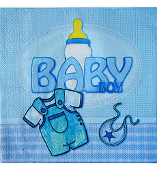 Серветки паперові "Baby blue", 15 шт., розмір - 33х33 см