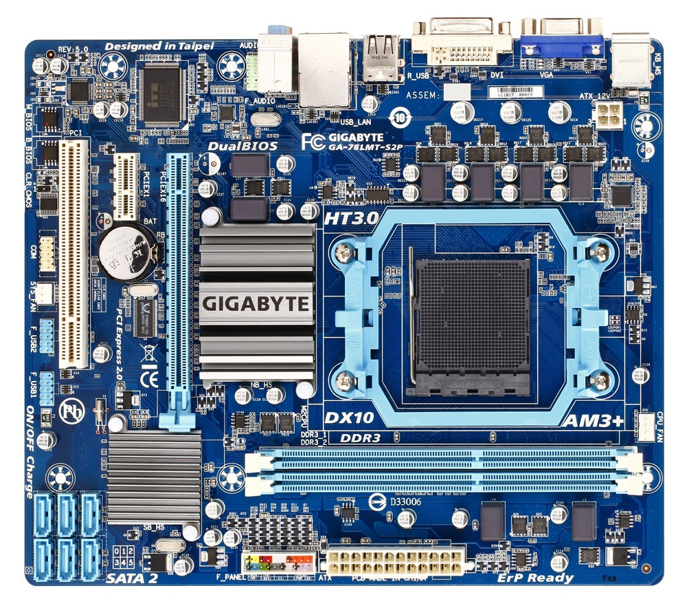 Материнська плата Gigabyte GA-78LMT-S2P Socket AM3+ Гарантія 3 місяці.