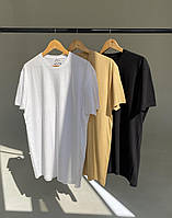 Комплект футболок мужских базовых 3 штуки (белая, бежевая и черная)