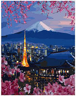 Картина по номерам ночные города 40*50 Путешествие по Японии, картины городской пейзаж GX26047 BrrushMe