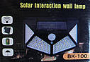 Світильник настінний (вуличний) BK-100 (100 діодів) з датчиком руху і сонячною панеллю (F1), фото 8