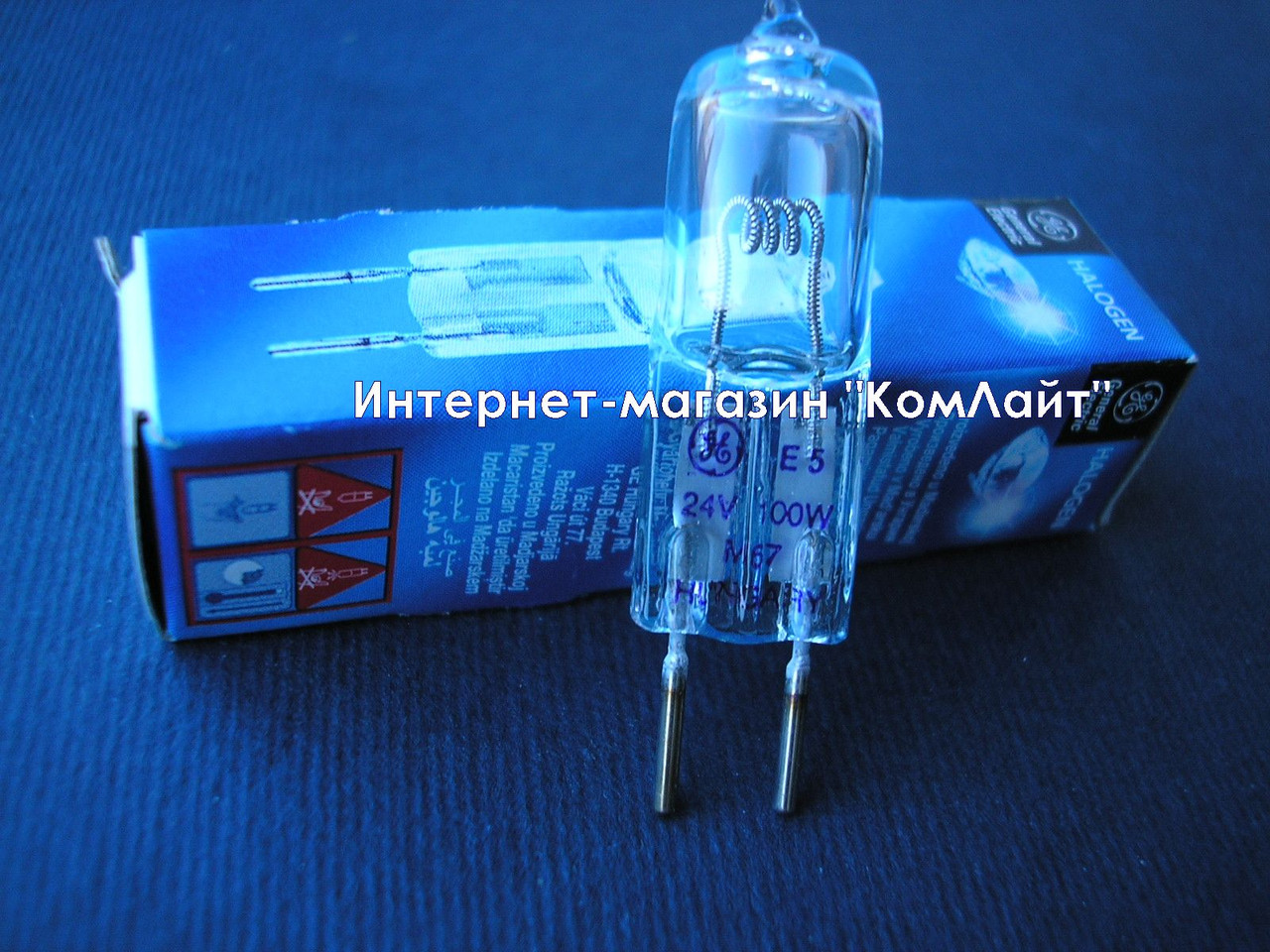 Лампа галогенная General Electric M67/Q100 GY6.35 24V 100W (Венгрия) - фото 4 - id-p258976669