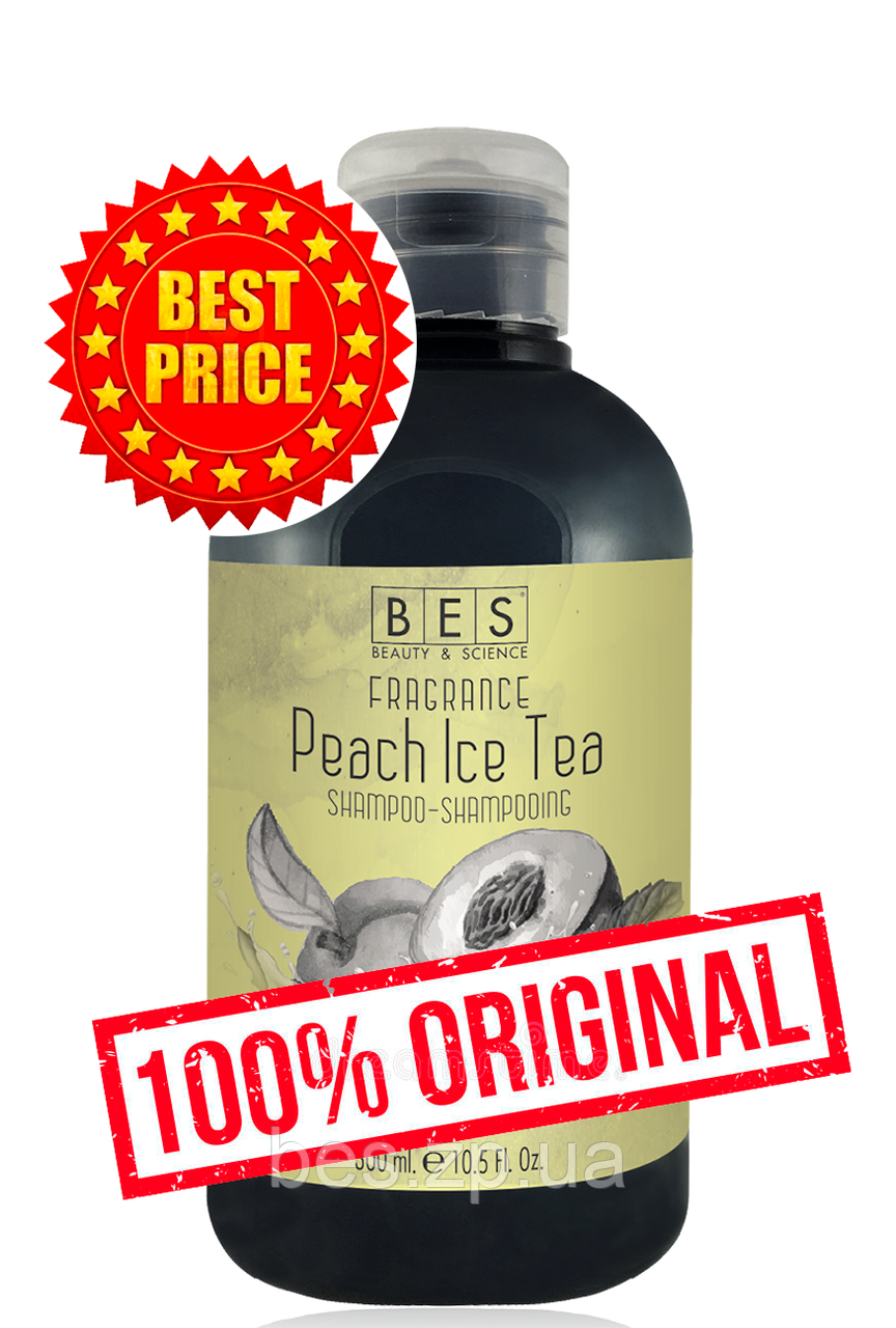 Персиковий Холодний Чай / Peach Ice Tea шампунь BES Fragrance для всіх типів волосся 300 мл