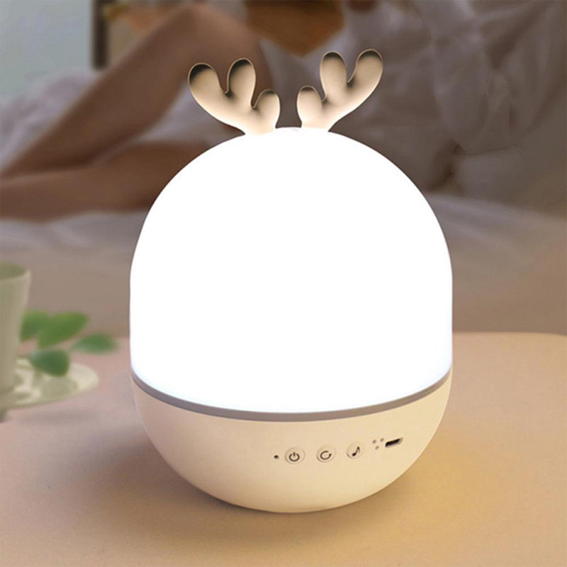 Світильник-нічник-проектор з Bluetooth, 6 змінних слайдів, акумуляторний, Cute Elf