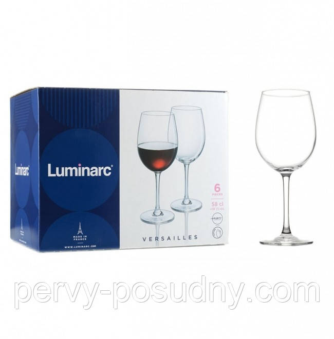 Набір келихів для вина Luminarc Versailles 580 мл 6 шт N1011