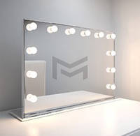 Зеркало с подсветкой M607 Liber. Настенное зеркало для дома и салонов красоты. Настольное безрамное