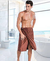 Полотенце Халат 150*65 см, рушник чоловічий для сауни, бані, банный для сауны